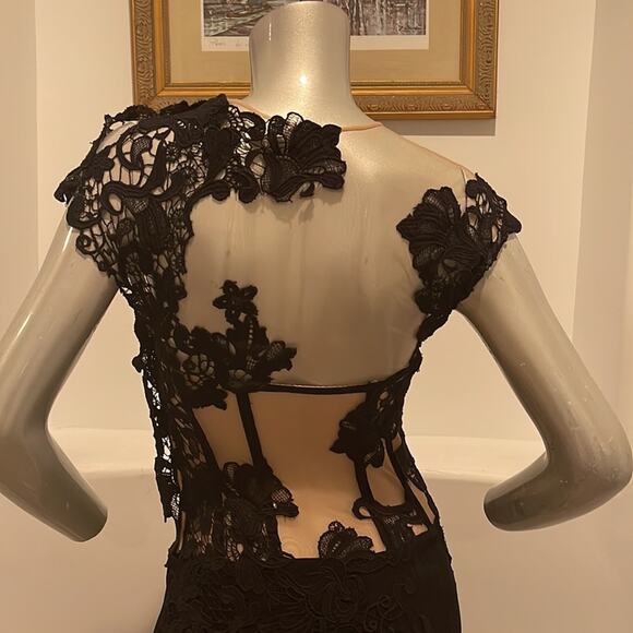 ERMANNO SCERVINO Black Lace Corset Dress Size IT 42 US 6 Cocktail Party Designer - Picture 9 of 13